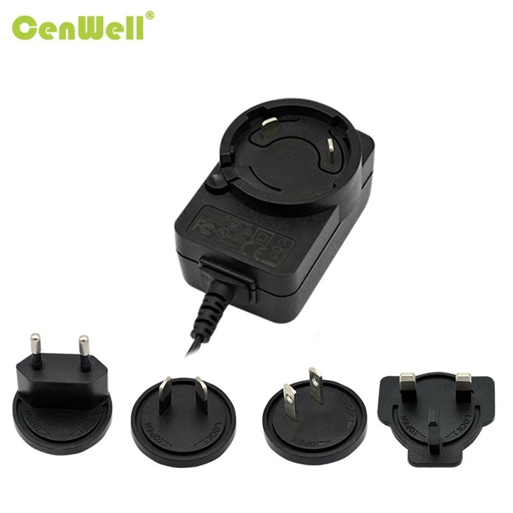 5V 3A 18W Wall-mounted AC Power Adapter Interchangeable Plugs factory